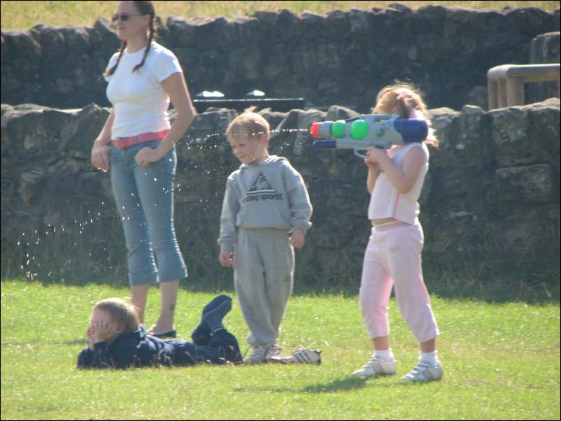 Watering the little ones